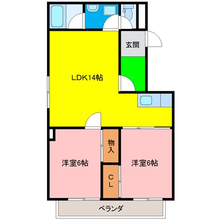 阿波富田駅 徒歩50分 2階の物件間取画像